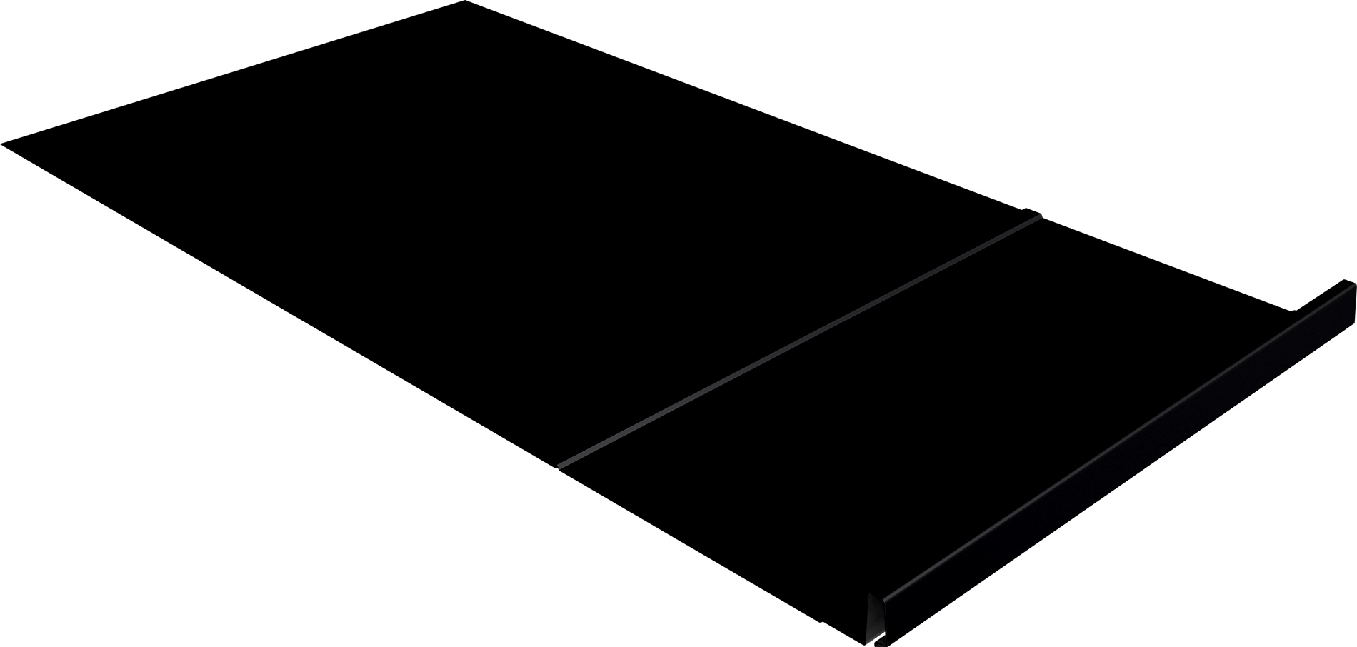 Элемент обхода Кликфальц Про Grand Line правый 0,5 PurPro матовый RAL 9005 черный