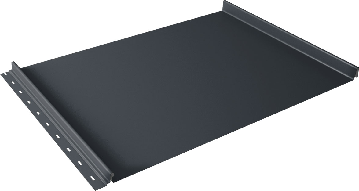 Кликфальц Grand Line 0,45 Drap ТХ двухсторонний с пленкой на замках RAL 7024 мокрый асфальт
