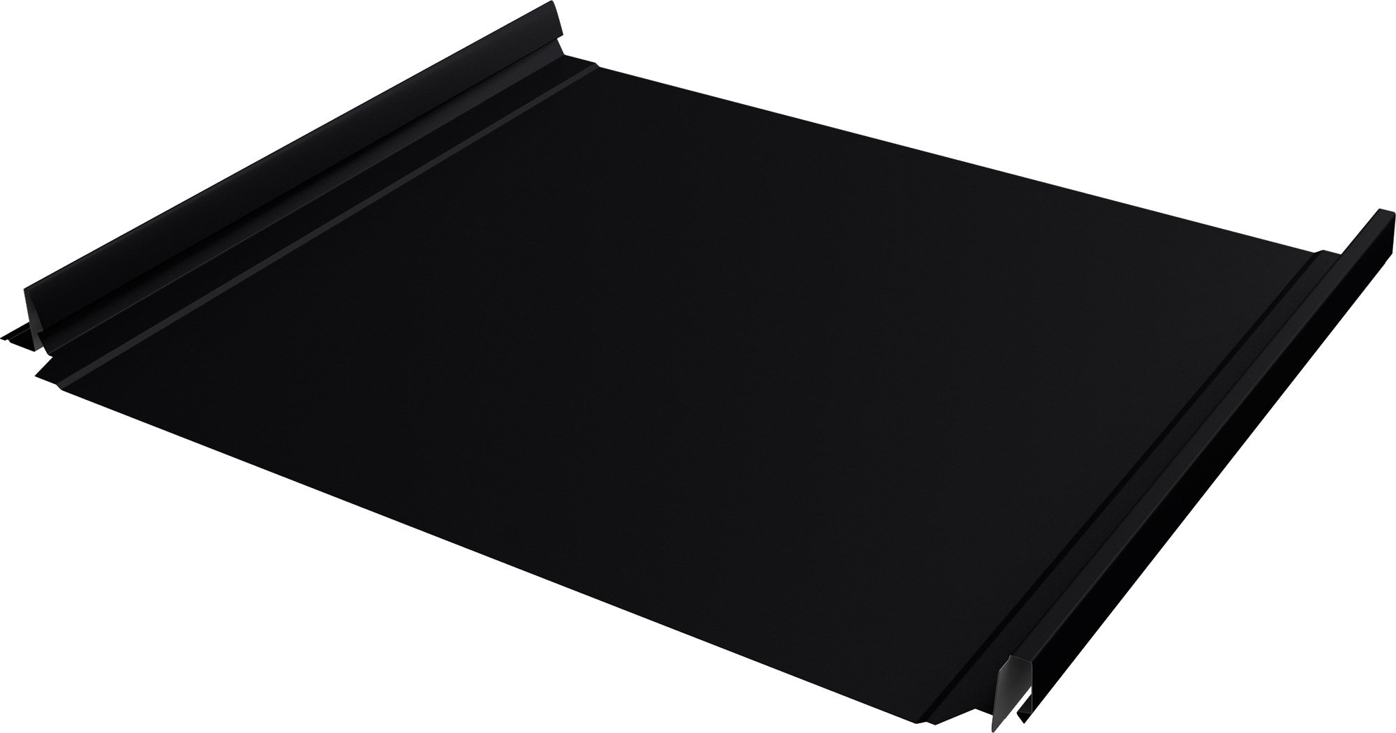 Кликфальц Про Grand Line 0,5 PurPro матовый с пленкой на замках RAL 9005 черный