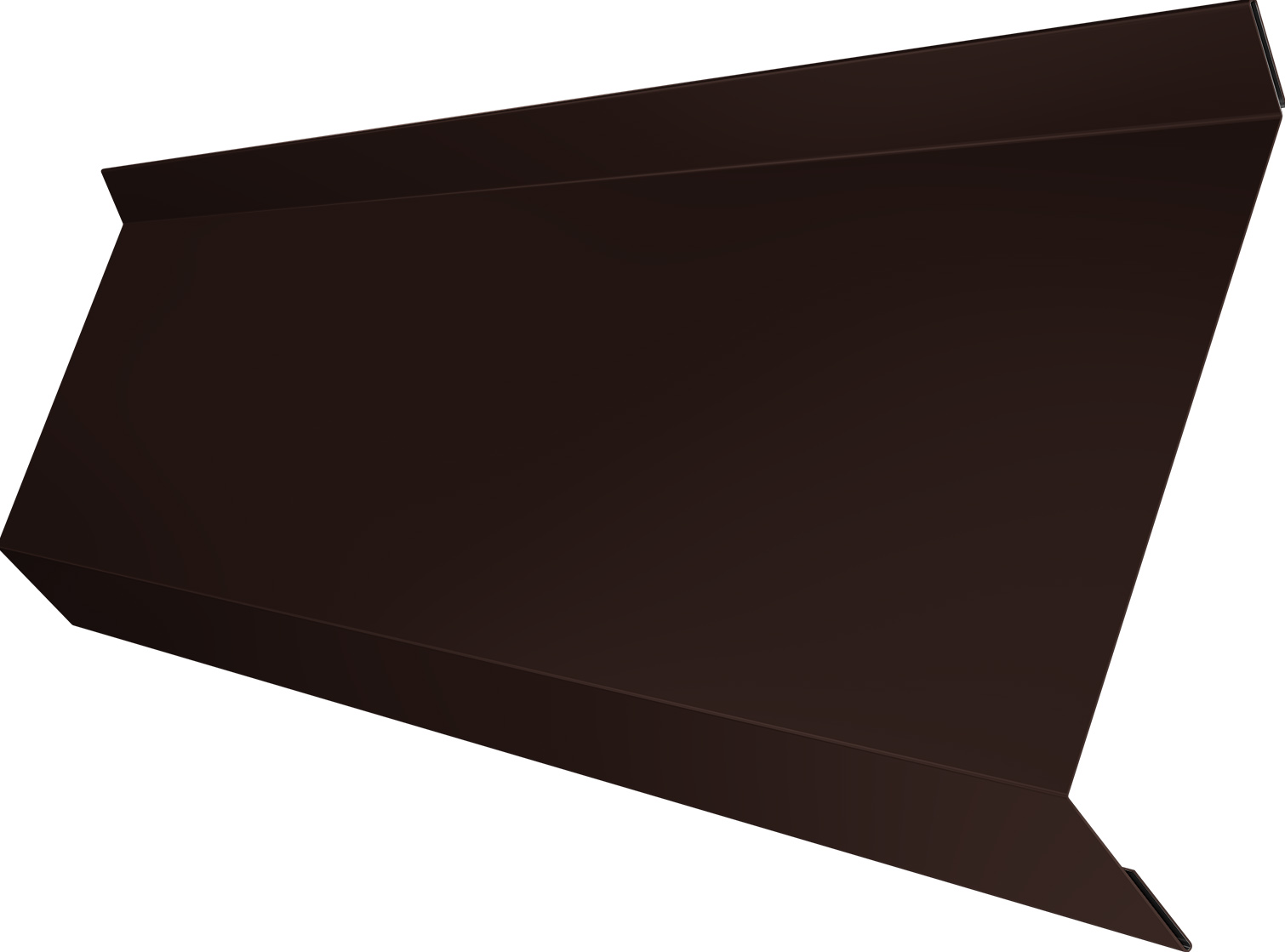 Планка примыкания в штробу 60 Grand Line 0,45 Drap ТР RAL 8017 шоколад (3м)