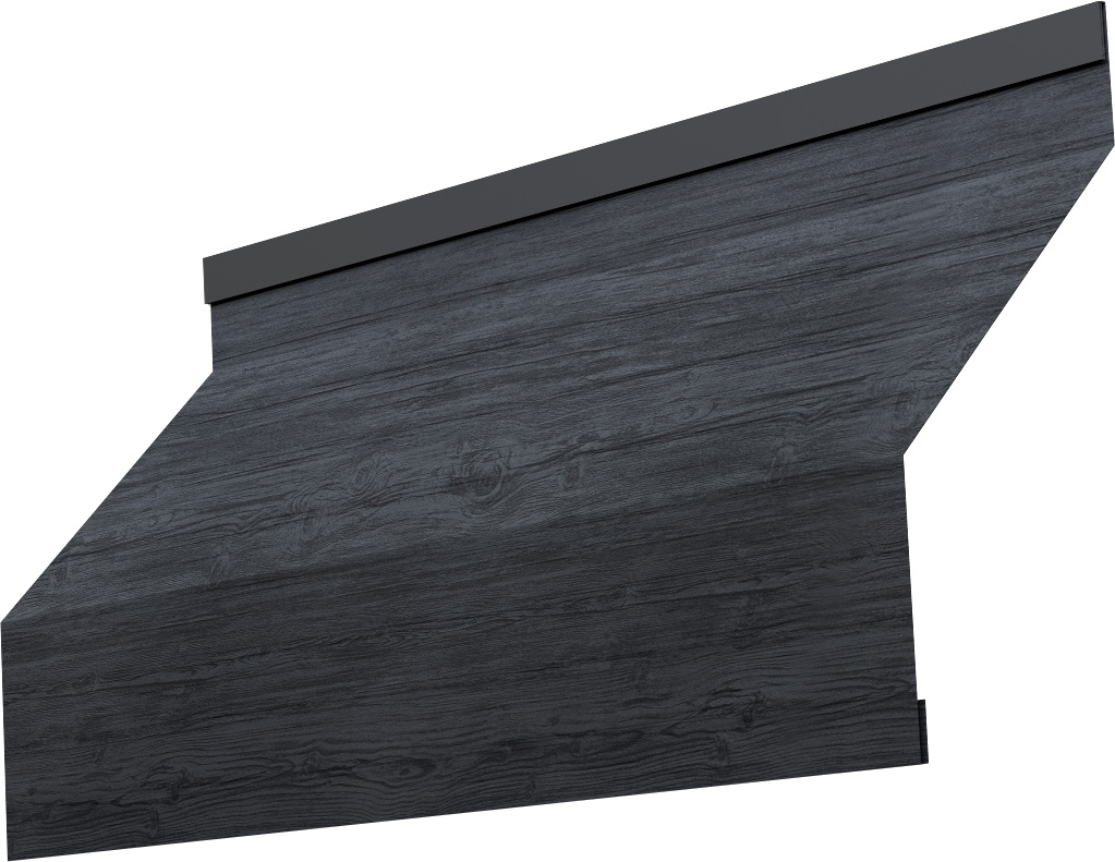 Ламель забора жалюзи Милан новый Grand Line 0,45 Принт Премиум с пленкой Серое дерево TwinColor