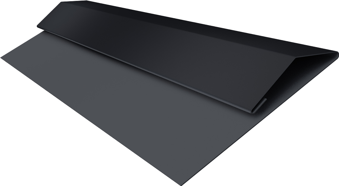 Планка стартово-финишная Экобрус, Экобрус новый Grand Line 0,45 Drap TwinColor RAL 7024 мокрый асфальт (2м)