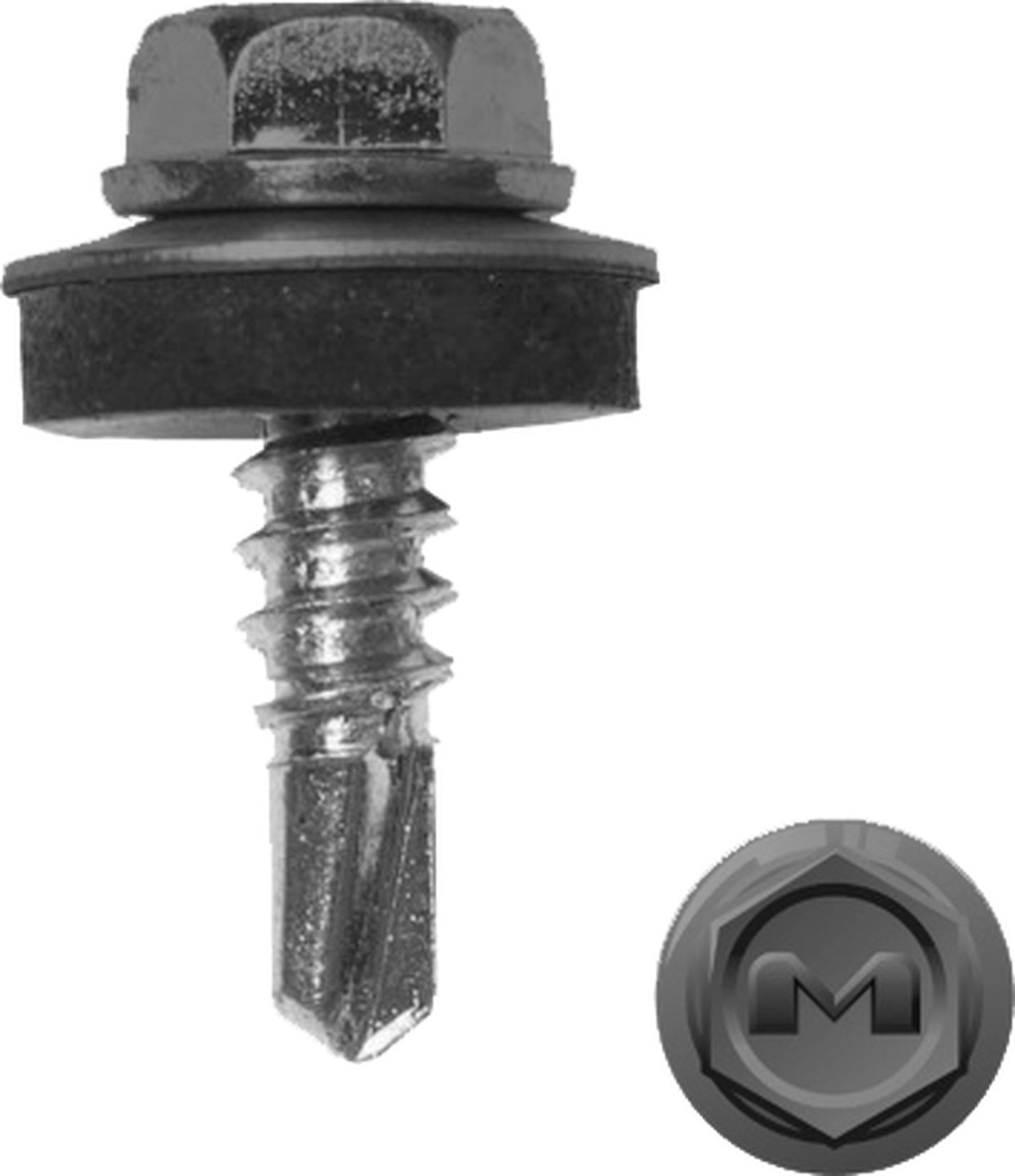 Саморез по металлу Daxmer 5,5х19 RAL 7004 (250) сверло №3