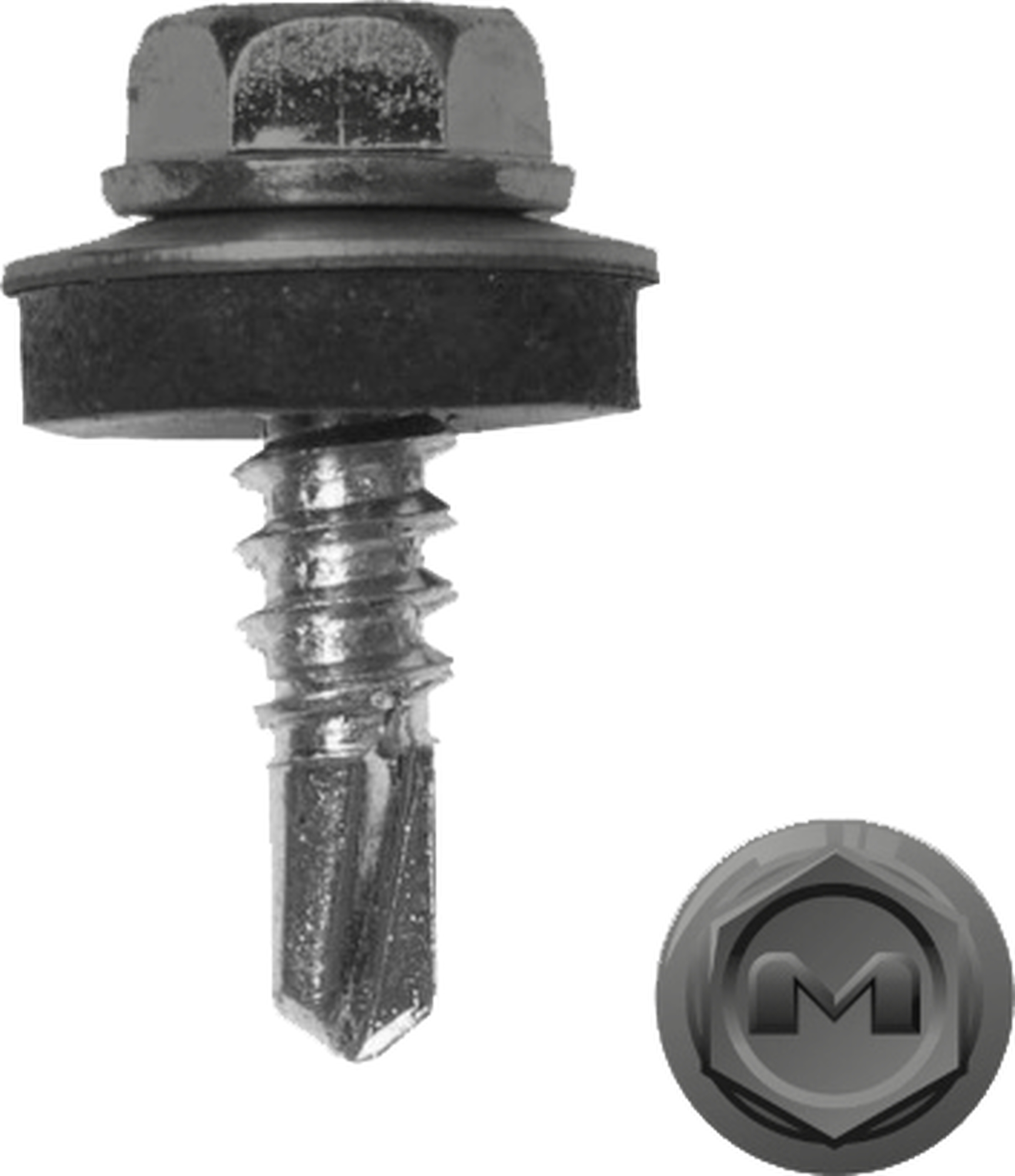 Саморез по металлу Daxmer 5,5х19 RAL 9006 (250) сверло №3