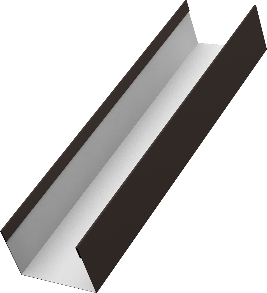 Стойка для забора жалюзи Милан, Токио Grand Line 0,45 ПЭ NL 805 серо-коричневый гефест (1,8м)