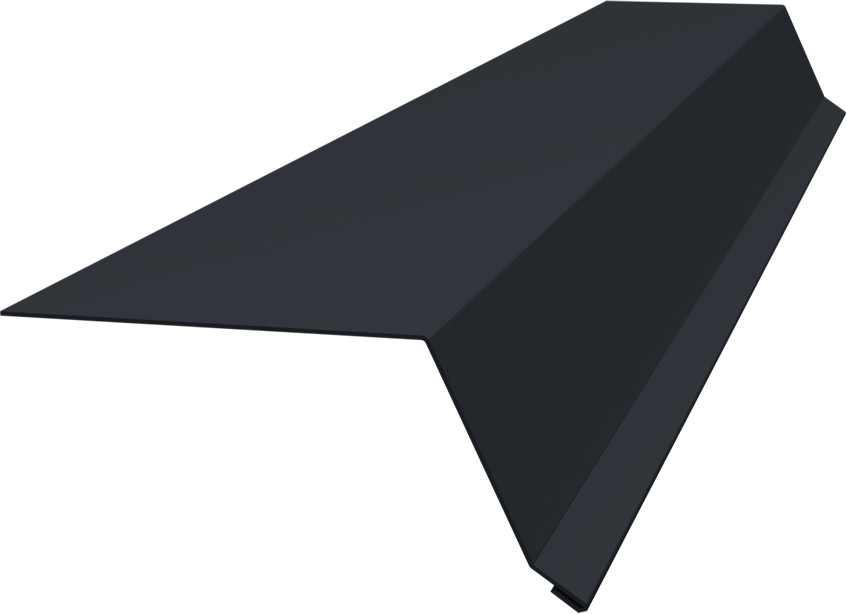 Планка капельник 100х55 Grand Line 0,45 Drap TwinColor RAL 7024 мокрый асфальт (3м)