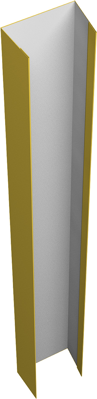 Крепежная планка верхняя для забора жалюзи Техас Grand Line 0,45 ПЭ RAL 1018 цинково-желтый (3м)
