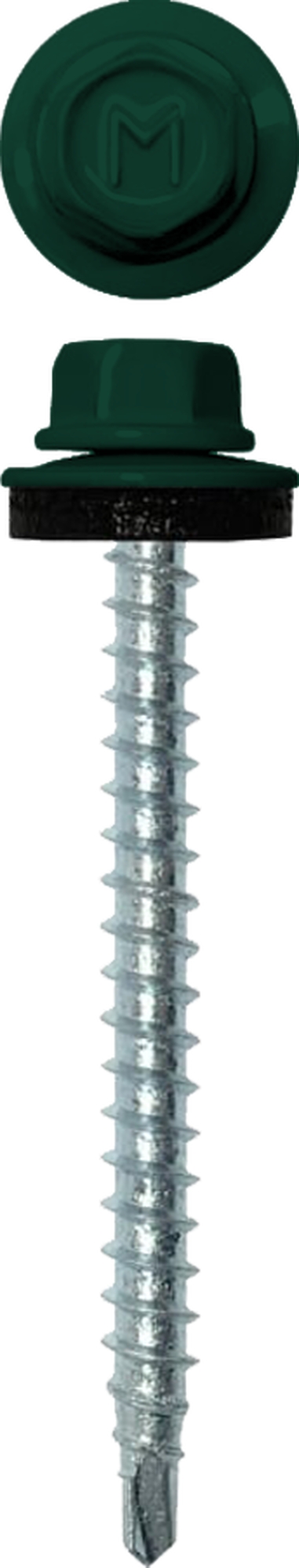 Саморез кровельный Daxmer 4,8х50 RAL 6005 (150) сверло №1