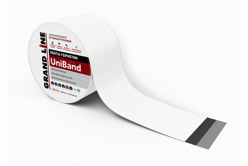 Лента герметизирующая Grand Line UniBand самоклеящаяся 3мх10см RAL 9003 белая