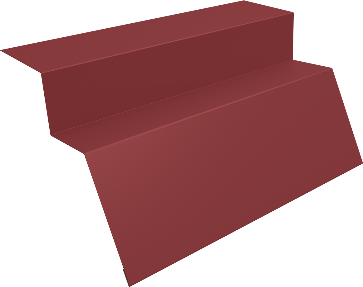 Планка карнизная для металлочерепицы Квинта Уно Grand Line 0,5 Сатин с пленкой RAL 3011 коричнево-красный (2м)