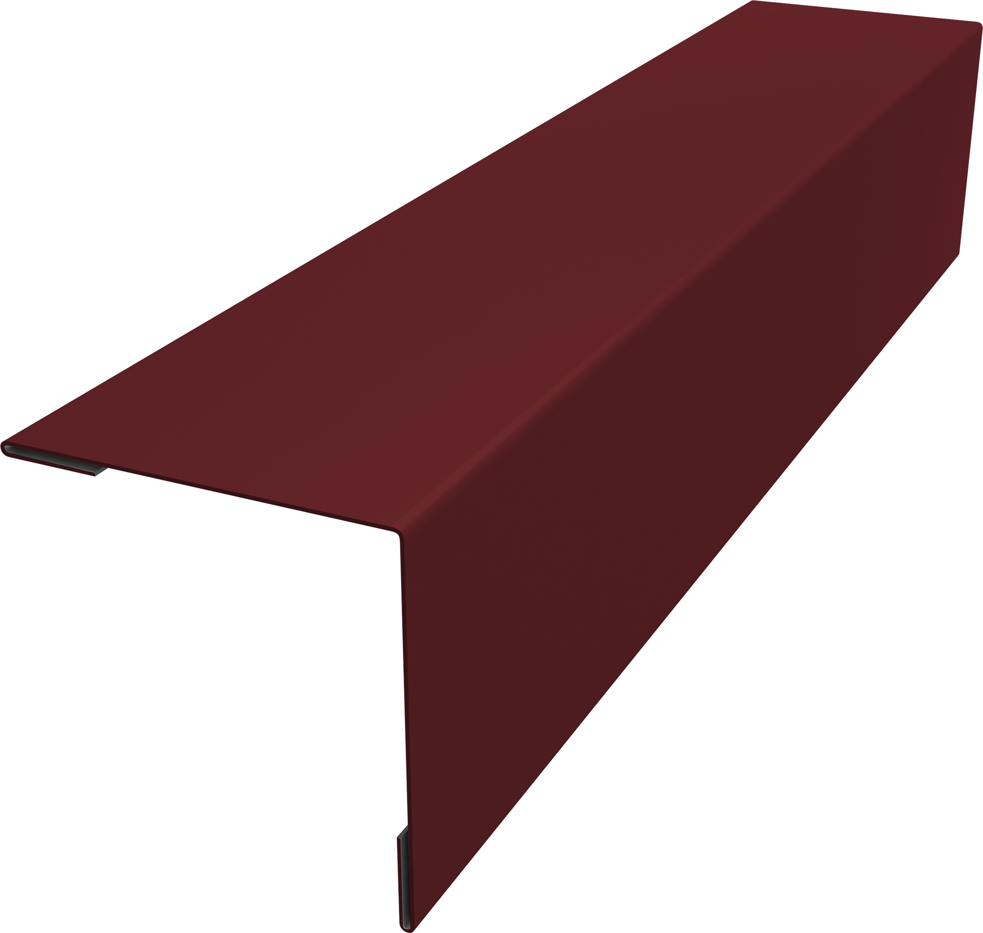 Планка завершающая 50х50 для забора жалюзи Милан Grand Line 0,45 Drap RAL 3005 красное вино (2м)