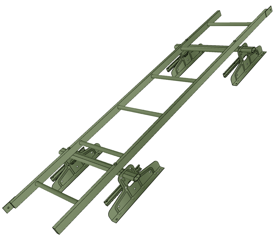 Лестница кровельная для фальца RAL 6021 (1,92м)