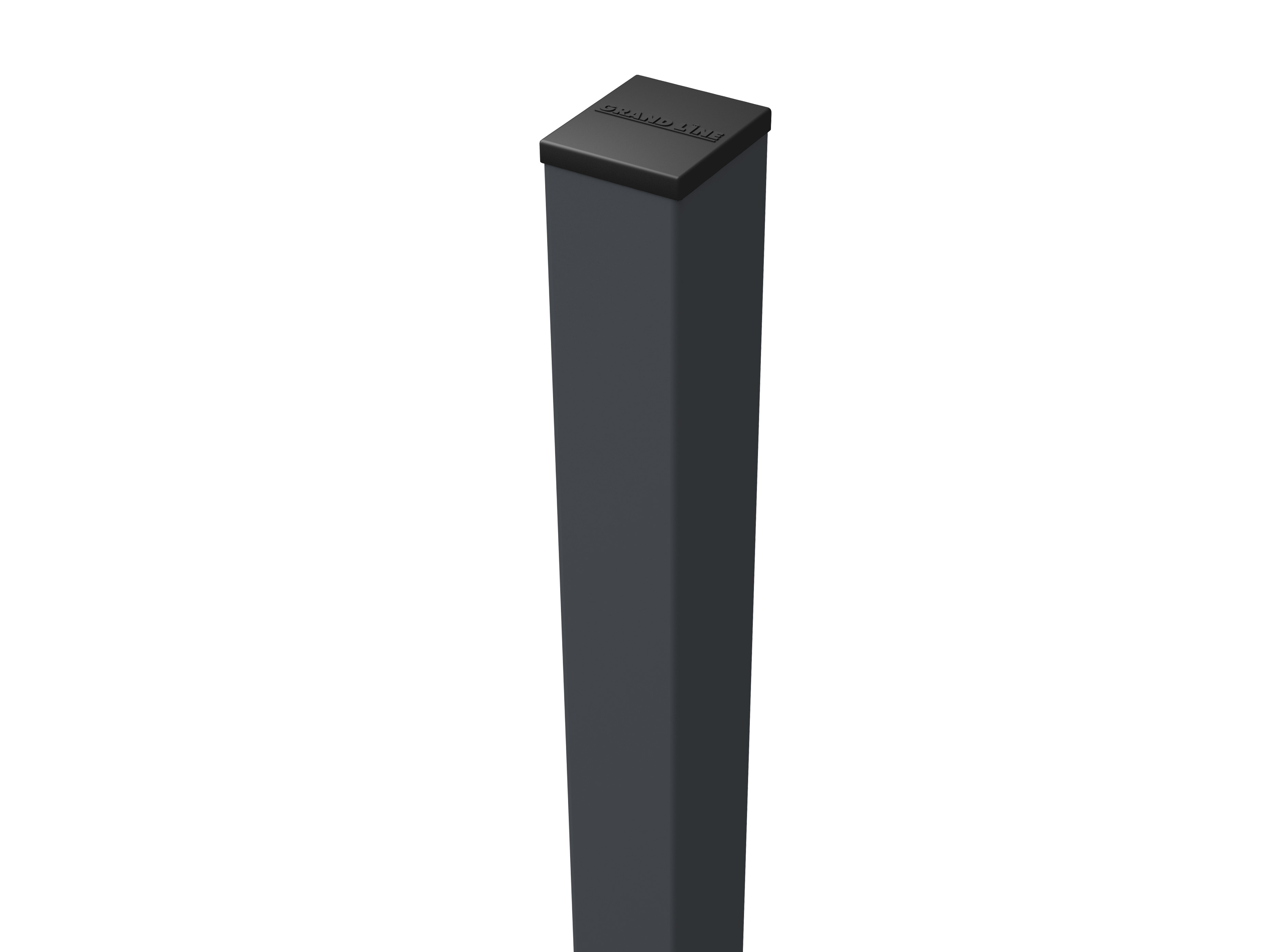 Столб 62х55х1,4х2500 RAL 7024 5 отверстий (1,53/1,73/2,03)