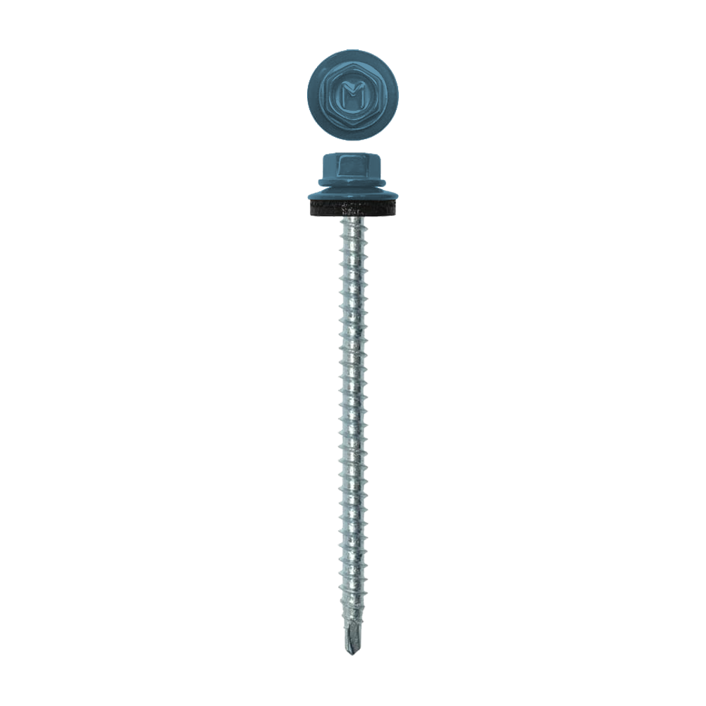 Саморез кровельный Daxmer 4,8х70 RAL 5024 (100) сверло №1