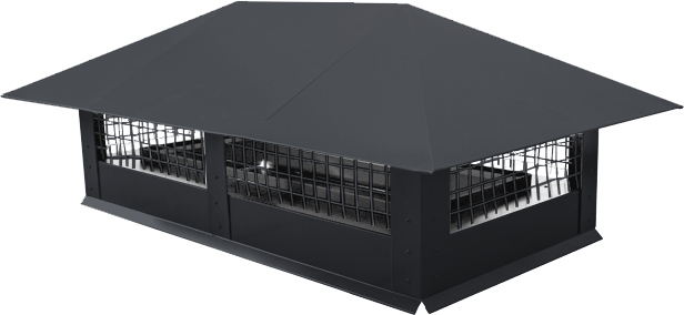 Дымник на трубу с сеткой 2150х790мм 0,5 PurPro матовый RAL 7024 мокрый асфальт