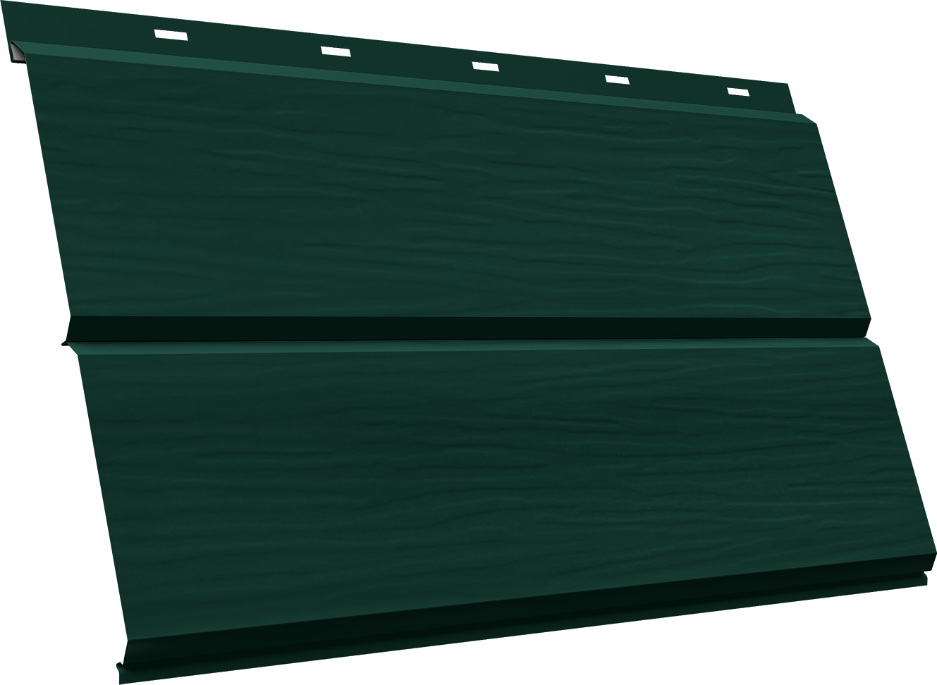 Сайдинг металлический ЭкоБрус новый 3D Grand Line 0,45 Drap ТХ RAL 6005 зеленый мох