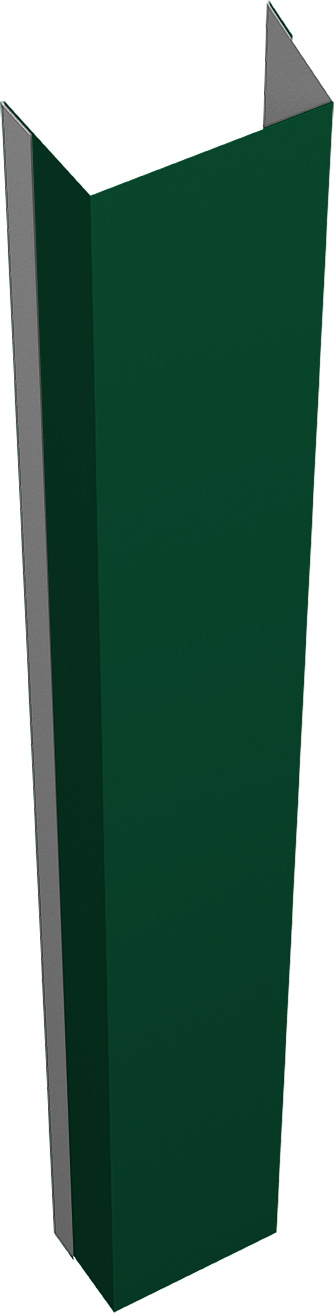 Крепежная планка нижняя для забора жалюзи Техас Grand Line 0,45 ПЭ RAL 6005 зеленый мох (3м)