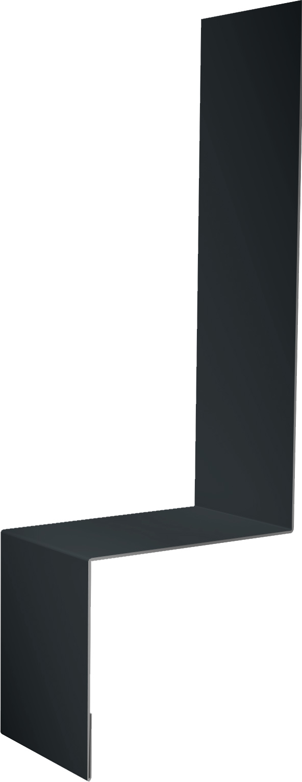 Планка примыкание боковое фальц Grand Line 0,5 Velur RAL 7016 антрацитово-серый (2м)