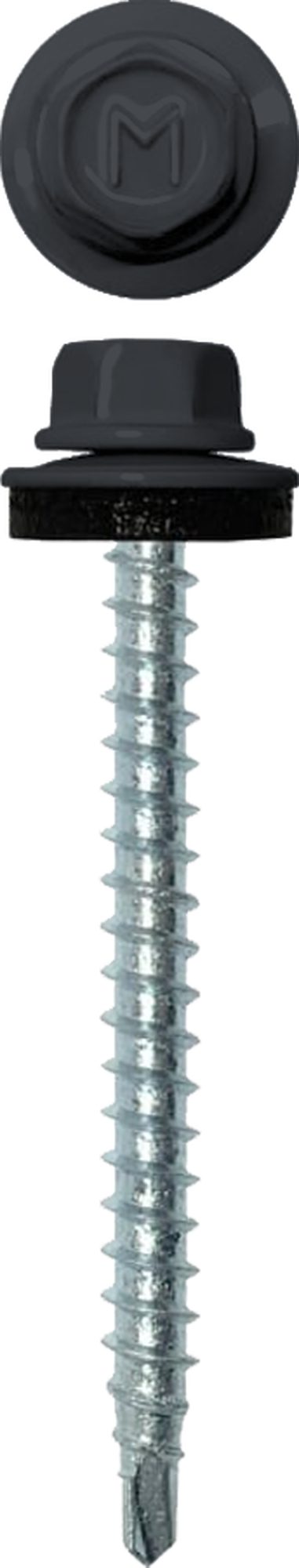Саморез кровельный Daxmer 4,8х50 RAL 7024 (150) сверло №1