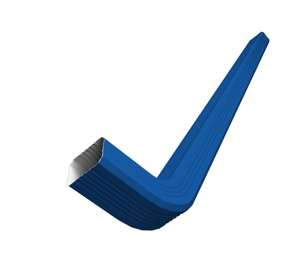 Труба гофрированная Vortex в2 76х102х3000мм с коленом RAL 5005 сигнальный синий