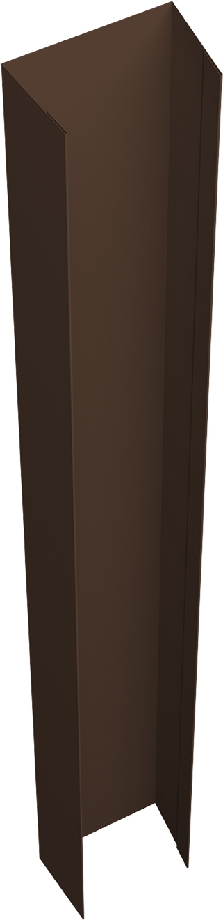 Крепежная планка верхняя для забора жалюзи Техас Grand Line 0,45 Drap TwinColor RAL 8017 шоколад (2,5м)
