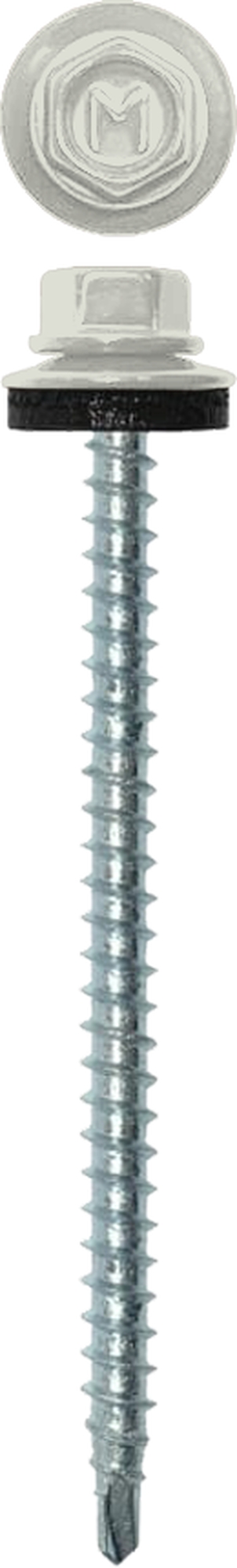 Саморез кровельный Daxmer 4,8х70 RAL 9002 (100) сверло №1