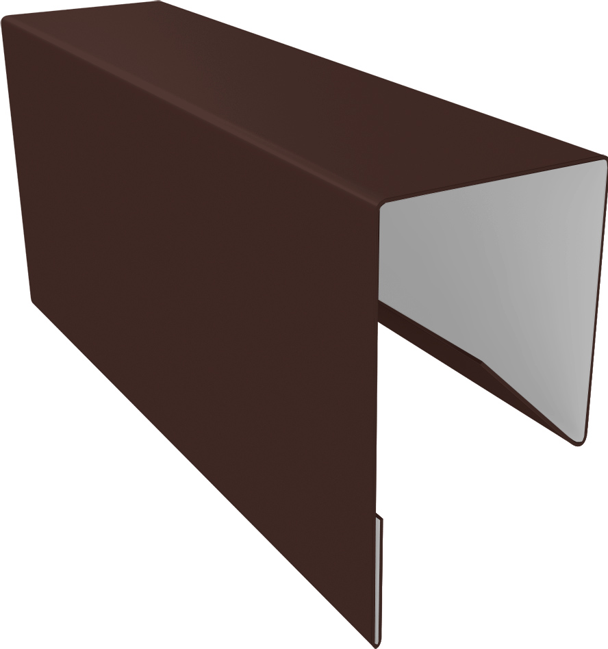 Планка П-образная заборная 17 Grand Line 0,5 PurLite матовый RAL 8017 шоколад (2м)