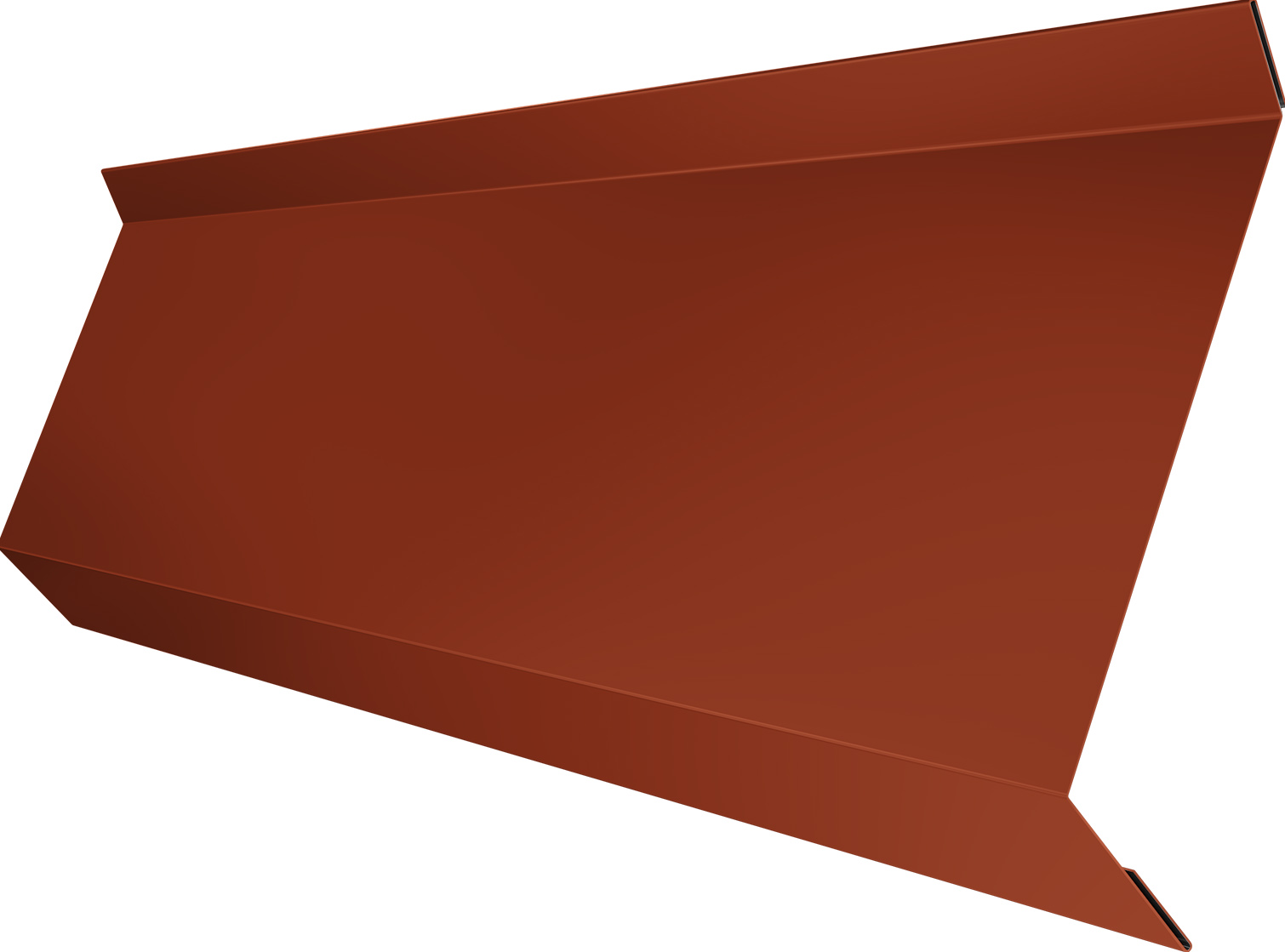 Планка примыкания в штробу 60 Grand Line 0,45 Drap ТР RAL 8004 терракота (2м)