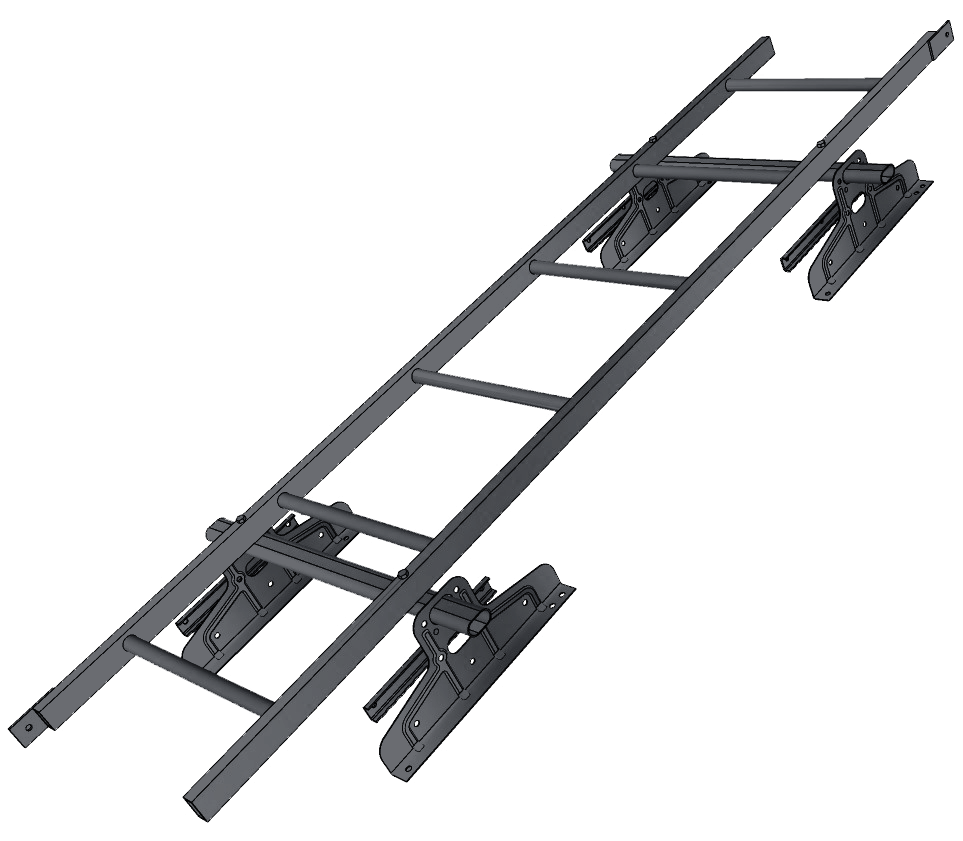 Лестница кровельная для фальца RAL 7024 (1,92м)
