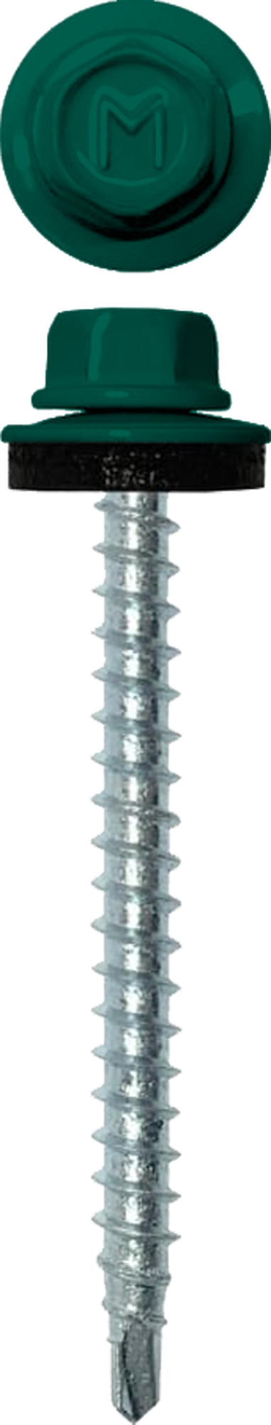 Саморез кровельный Daxmer 4,8х50 RAL 6026 (150) сверло №1
