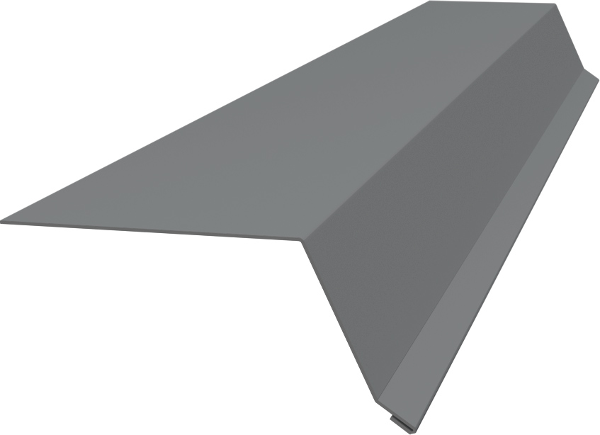 Планка капельник 100х55 Grand Line 0,7 ПЭ с пленкой RAL 7004 сигнальный серый (3м)