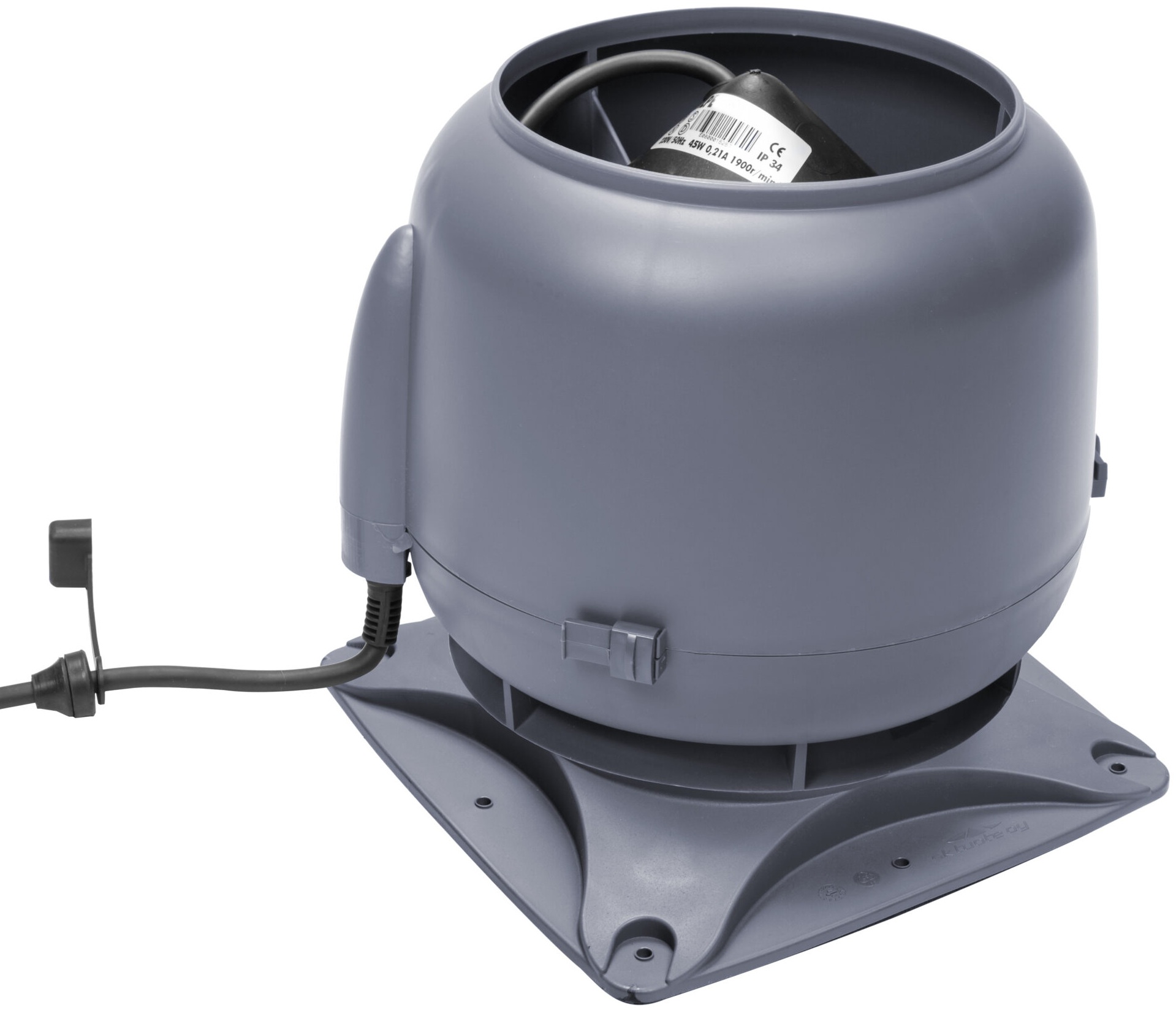 Вентилятор Vilpe E120S с основанием серый