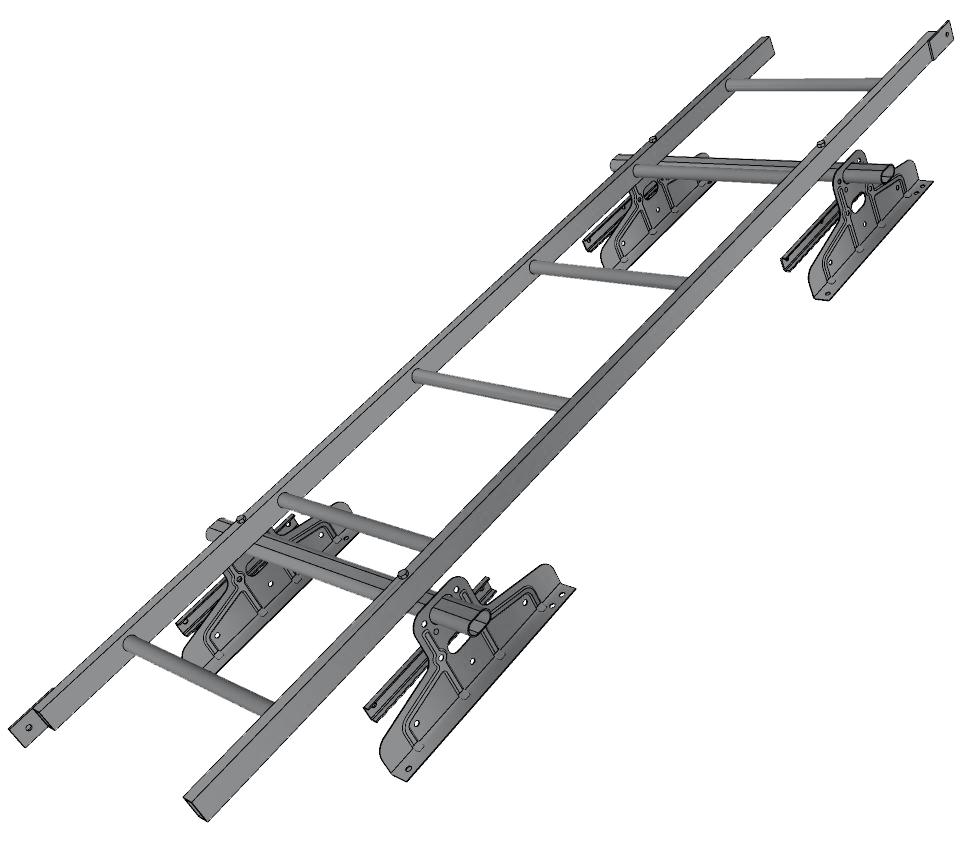 Лестница кровельная для фальца RAL 7004 (1,92м)