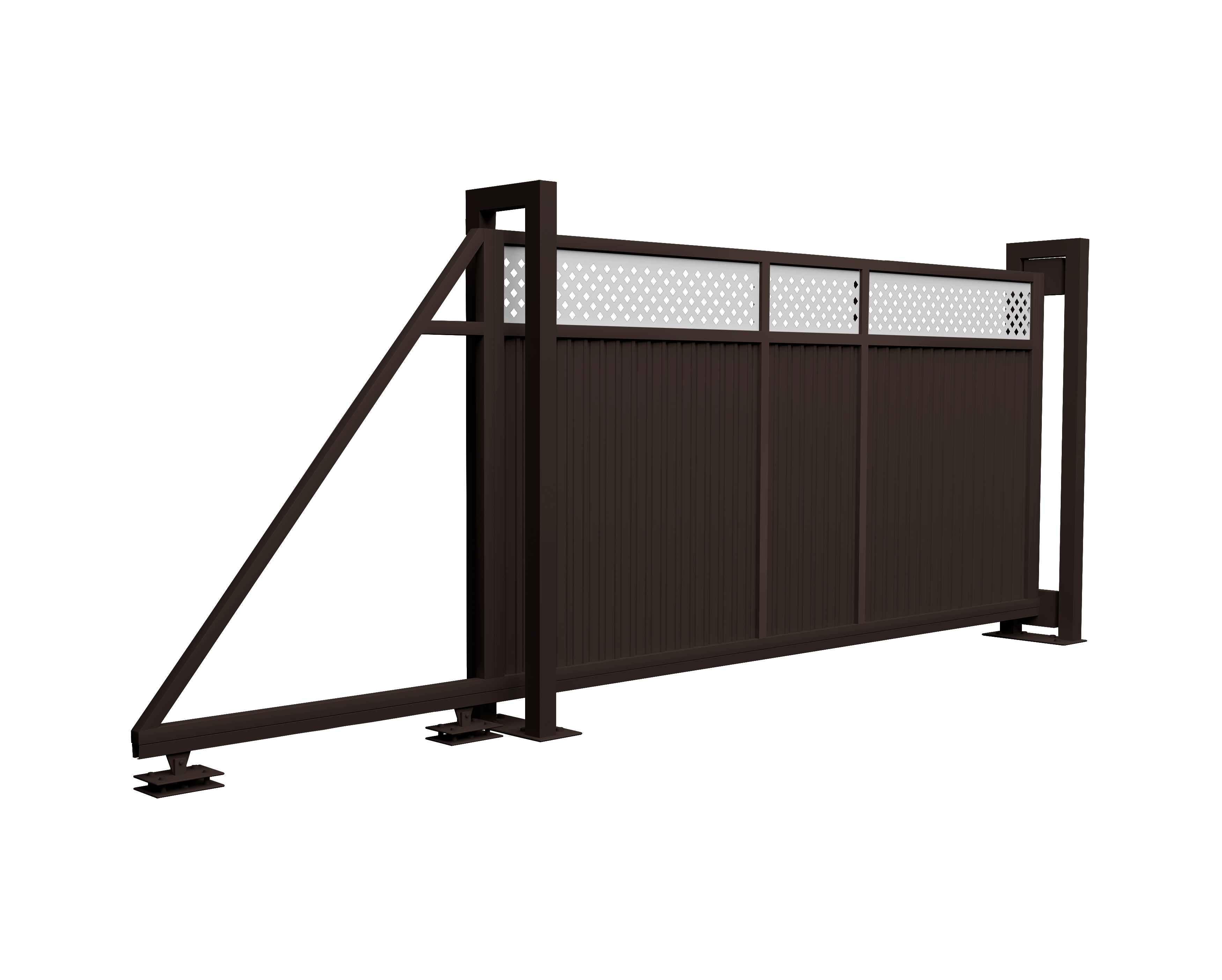 Ворота откатные Estet Plus 2,0х4,5 RAL RR 32/1013