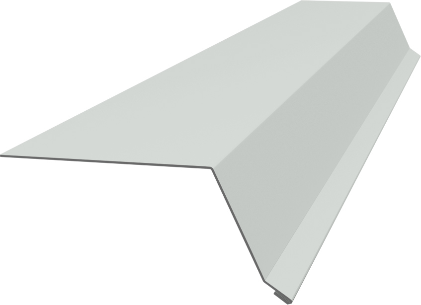 Планка капельник 100х55 Grand Line 0,7 ПЭ с пленкой RAL 9003 сигнальный белый (3м)