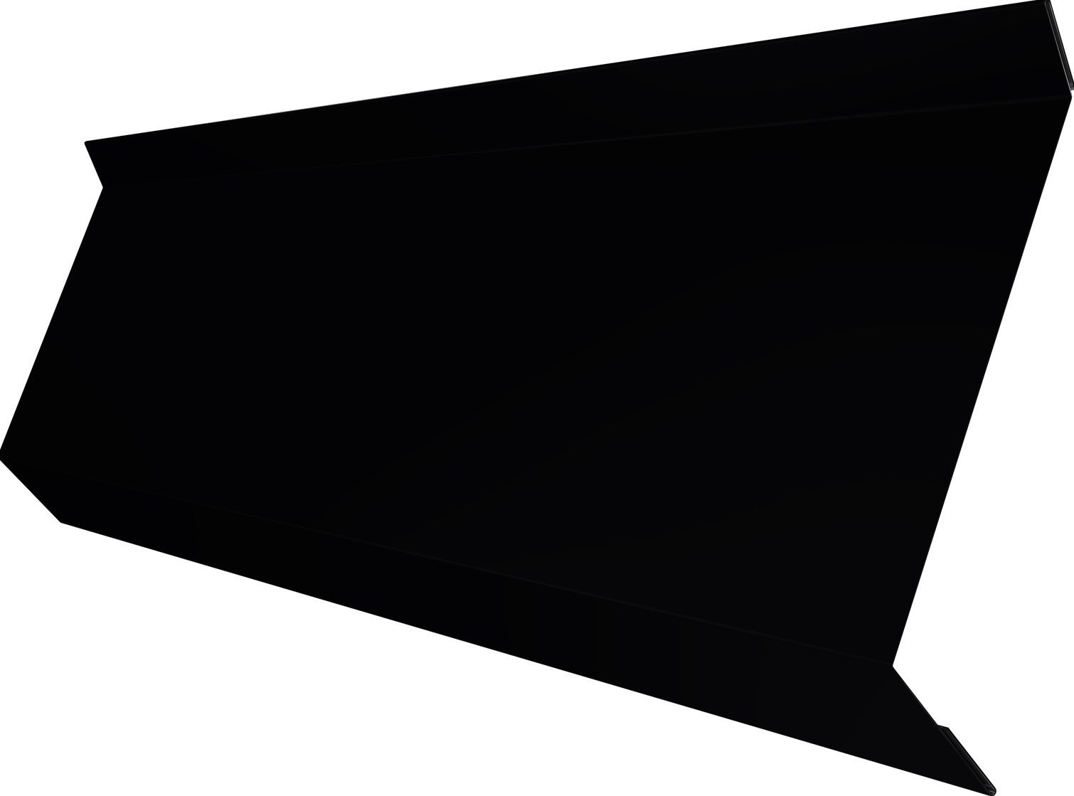 Планка примыкания в штробу 60 Grand Line 0,45 Drap ТХ RAL 9005 черный (2м)