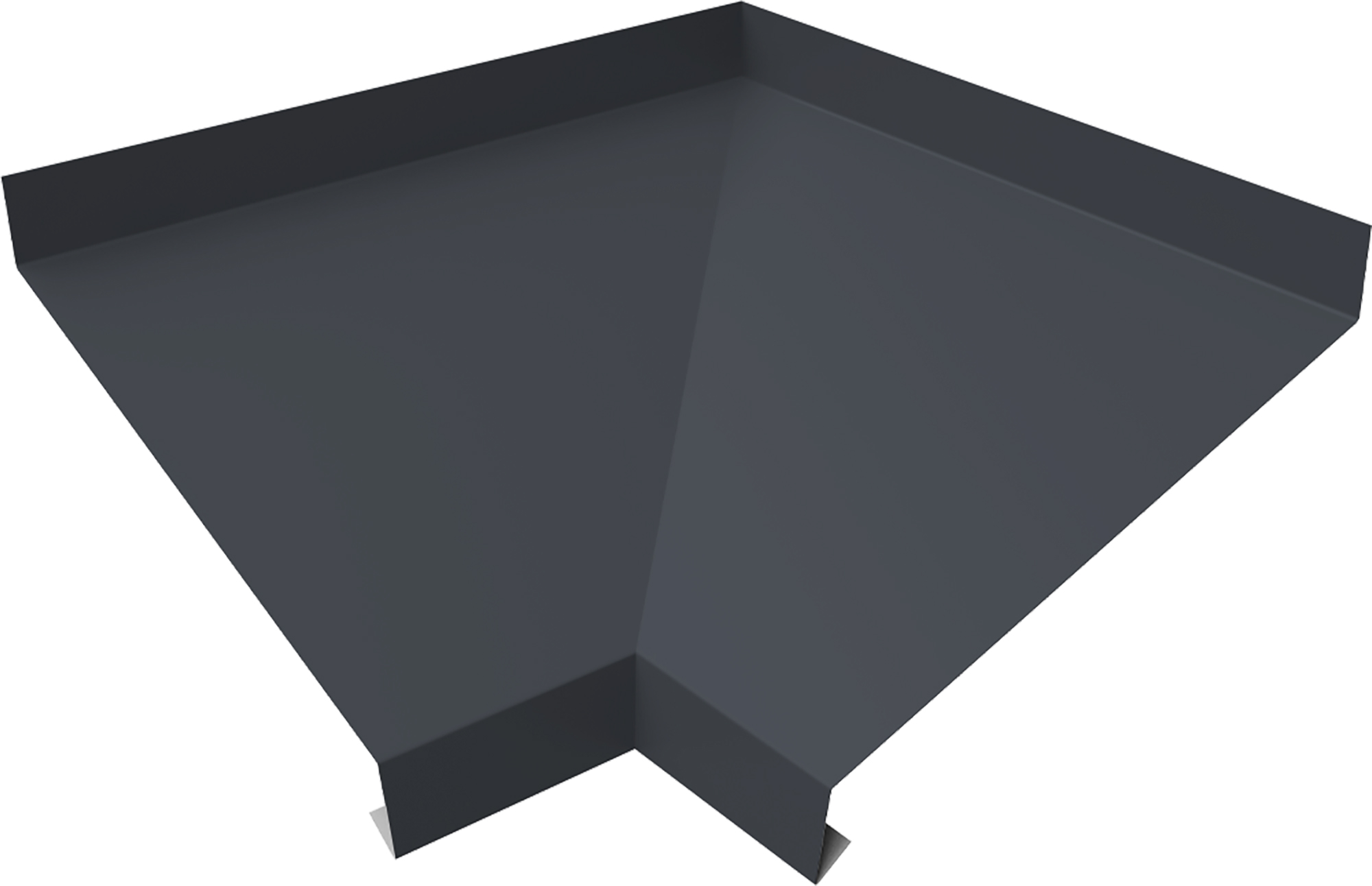 Угол отлива внутренний 250 Grand Line 0,5 PurPro с пленкой RAL 7024 мокрый асфальт