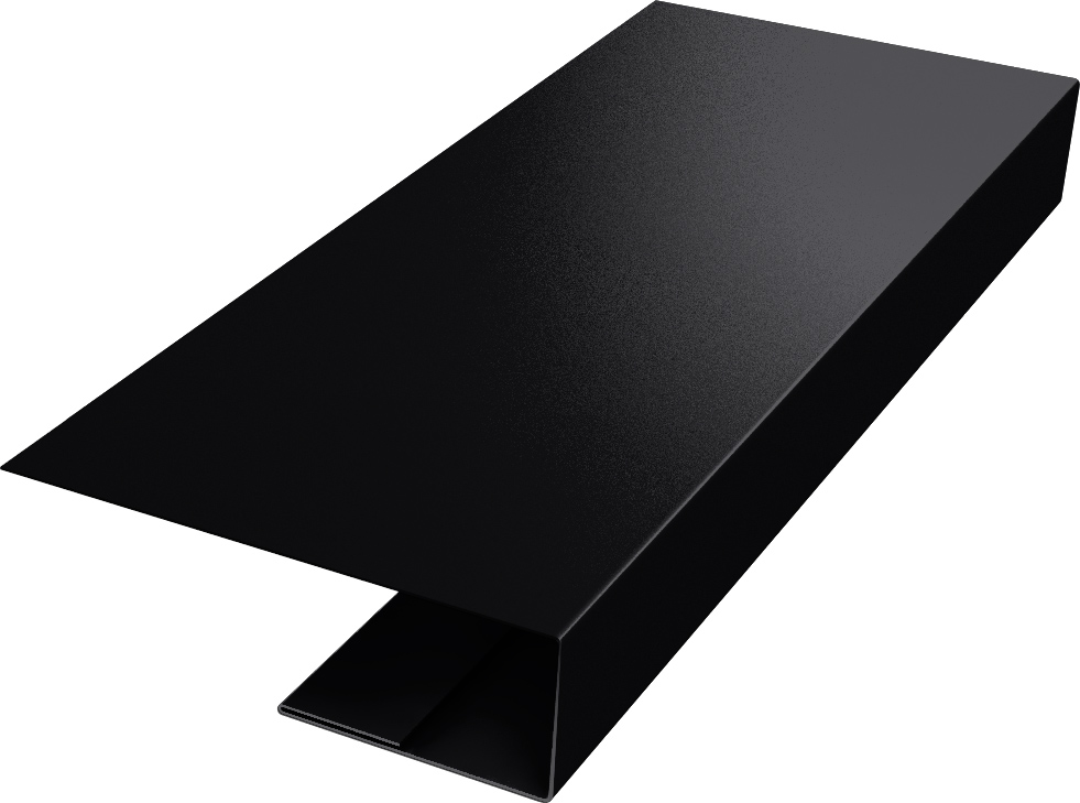 J-Профиль 12мм Grand Line 0,5 Velur RAL 9005 черный (3м)