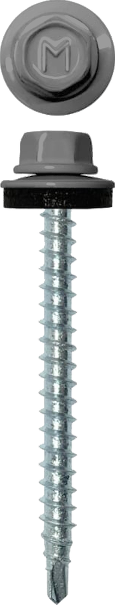 Саморез кровельный Daxmer 4,8х50 RAL 7004 (150) сверло №1