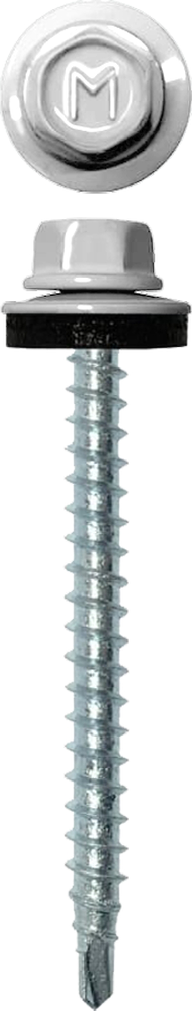 Саморез кровельный Daxmer 4,8х50 RAL 9003 (150) сверло №1