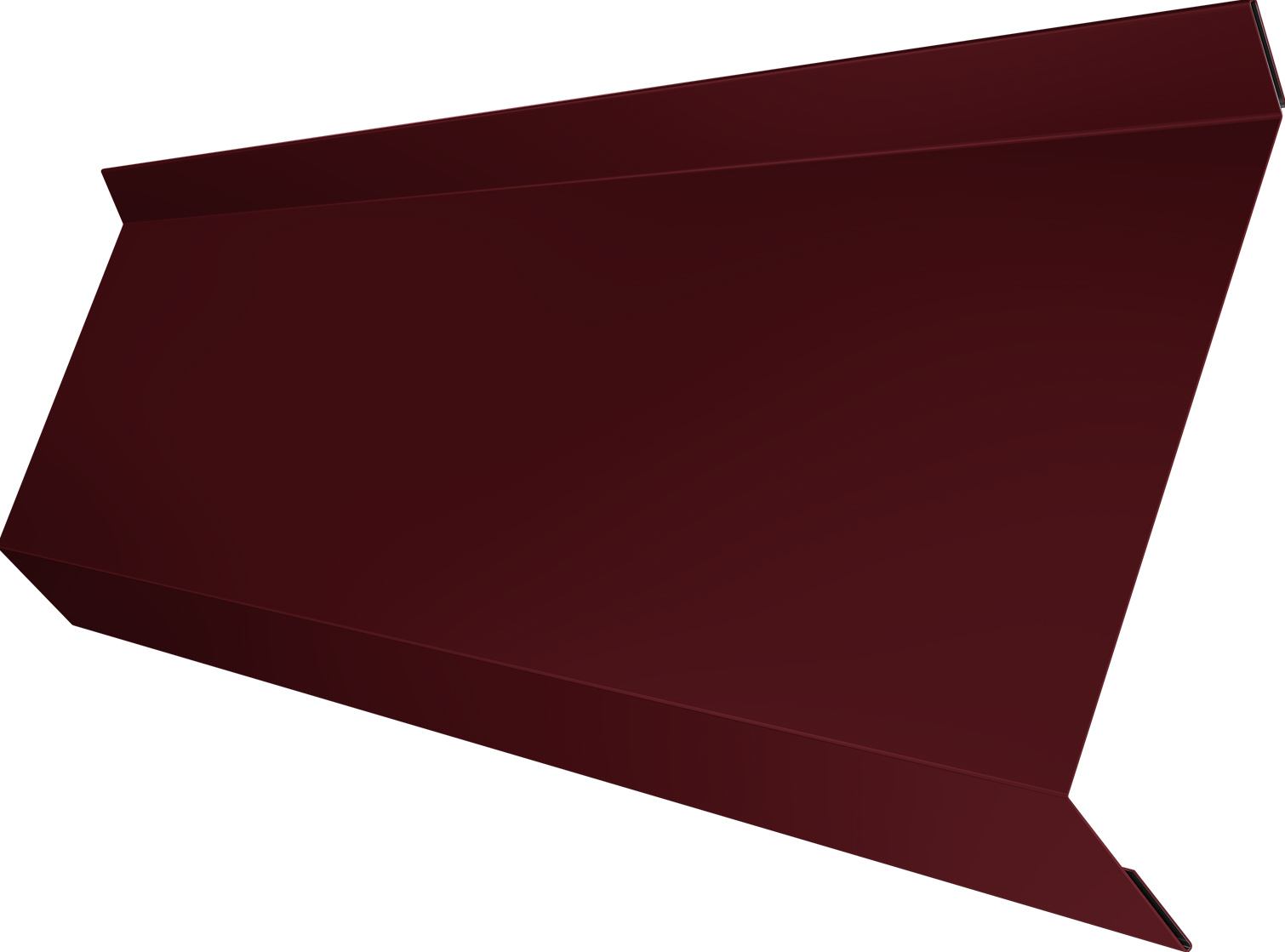Планка примыкания в штробу 60 Grand Line 0,45 Drap ТХ RAL 3005 красное вино (3м)