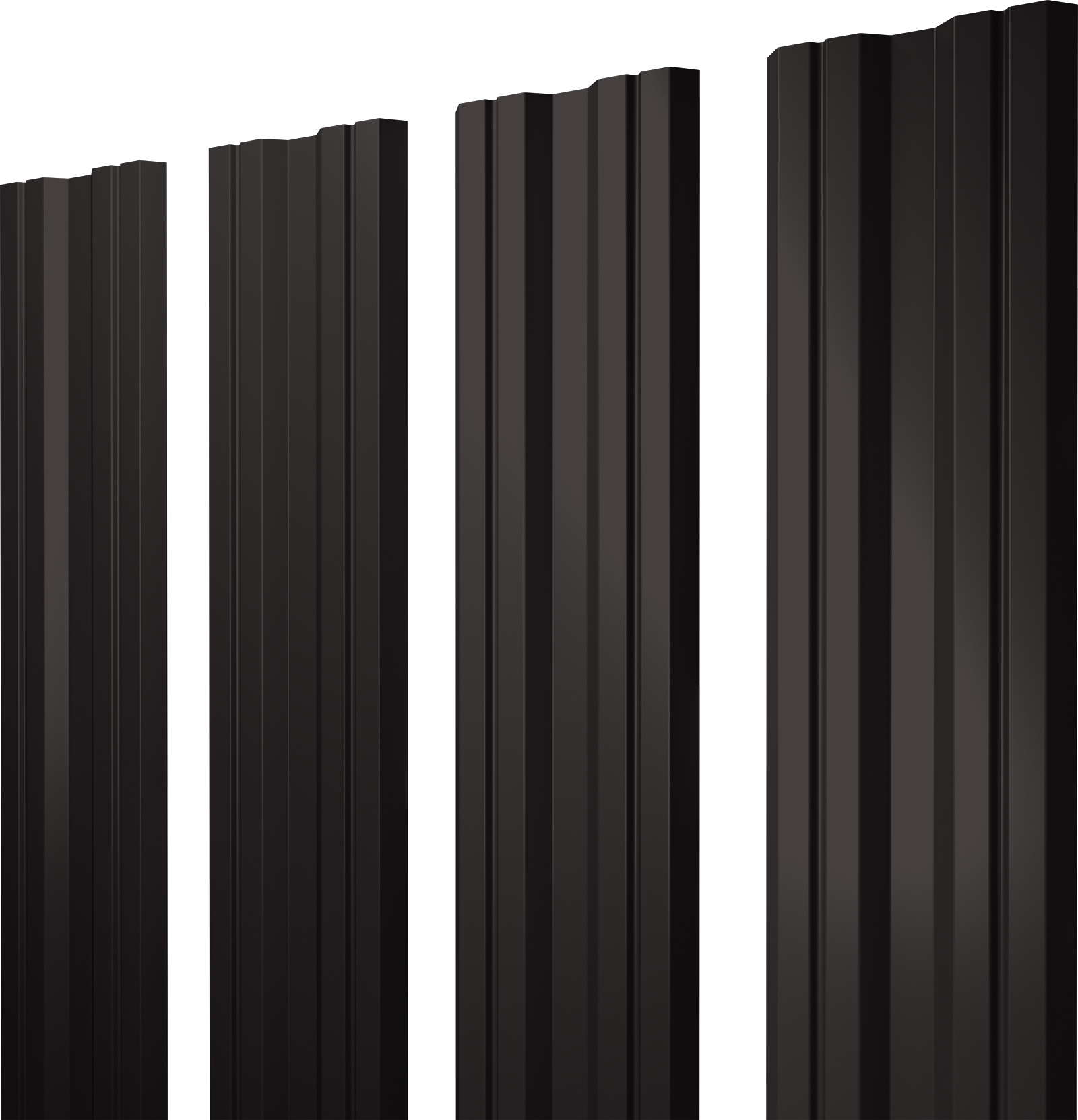 Штакетник Твин с прямым резом Grand Line 0,5 Drap RR 32 темно-коричневый