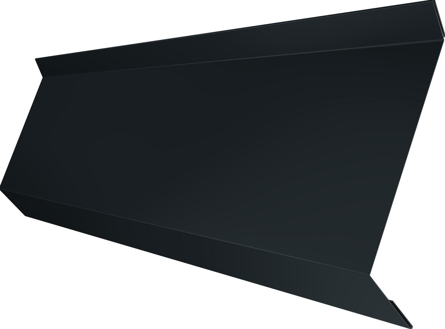 Планка примыкания в штробу 60 Grand Line 0,45 Drap ТХ RAL 7016 антрацитово-серый (3м)