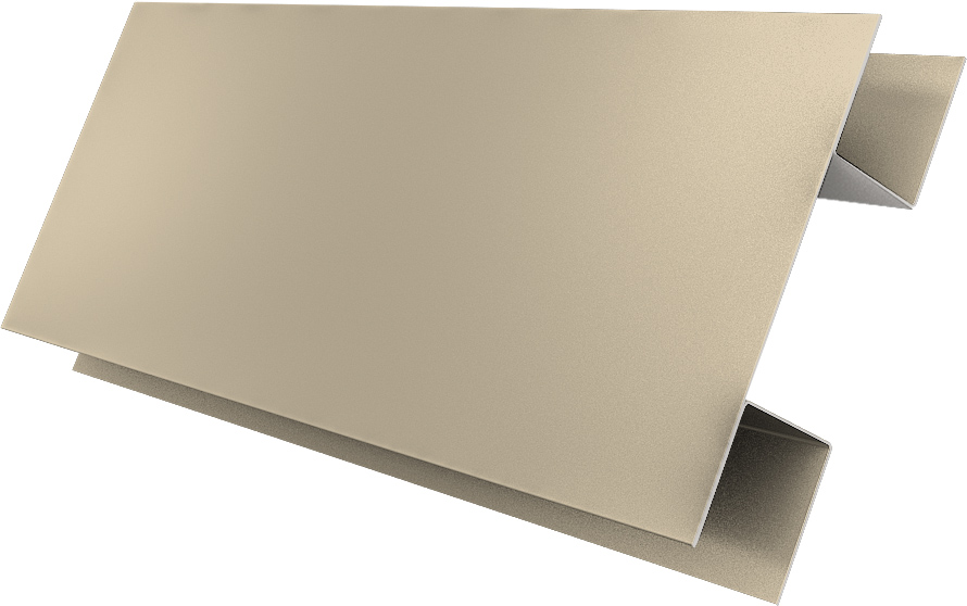 Планка H-образная Экобрус Grand Line 0,45 Drap ТХ RAL 1015 светлая слоновая кость (3м)