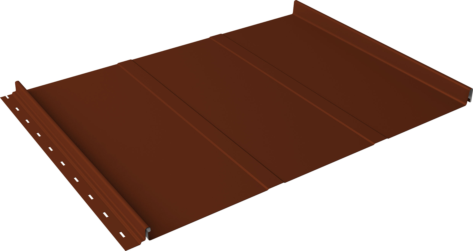 Кликфальц Line Grand Line 0,5 Сатин с пленкой на замках RAL 3009 оксидно-красный