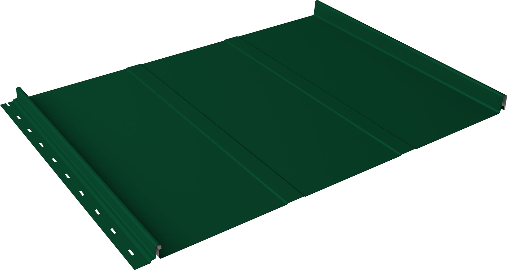 Кликфальц Line Grand Line 0,45 Drap ТХ с пленкой на замках RAL 6005 зеленый мох