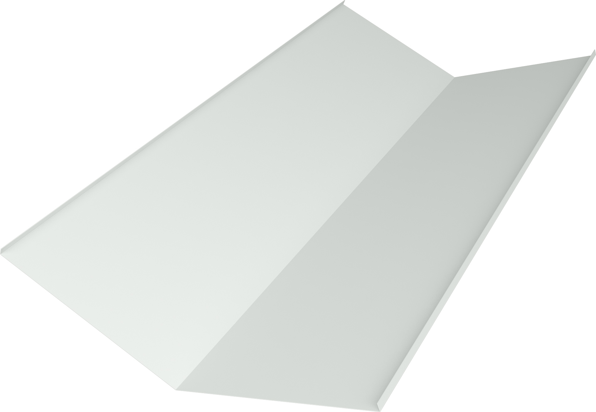 Планка ендовы нижней 300х300 Grand Line 0,45 ПЭ двухсторонний с пленкой RAL 9003 сигнальный белый (2м)