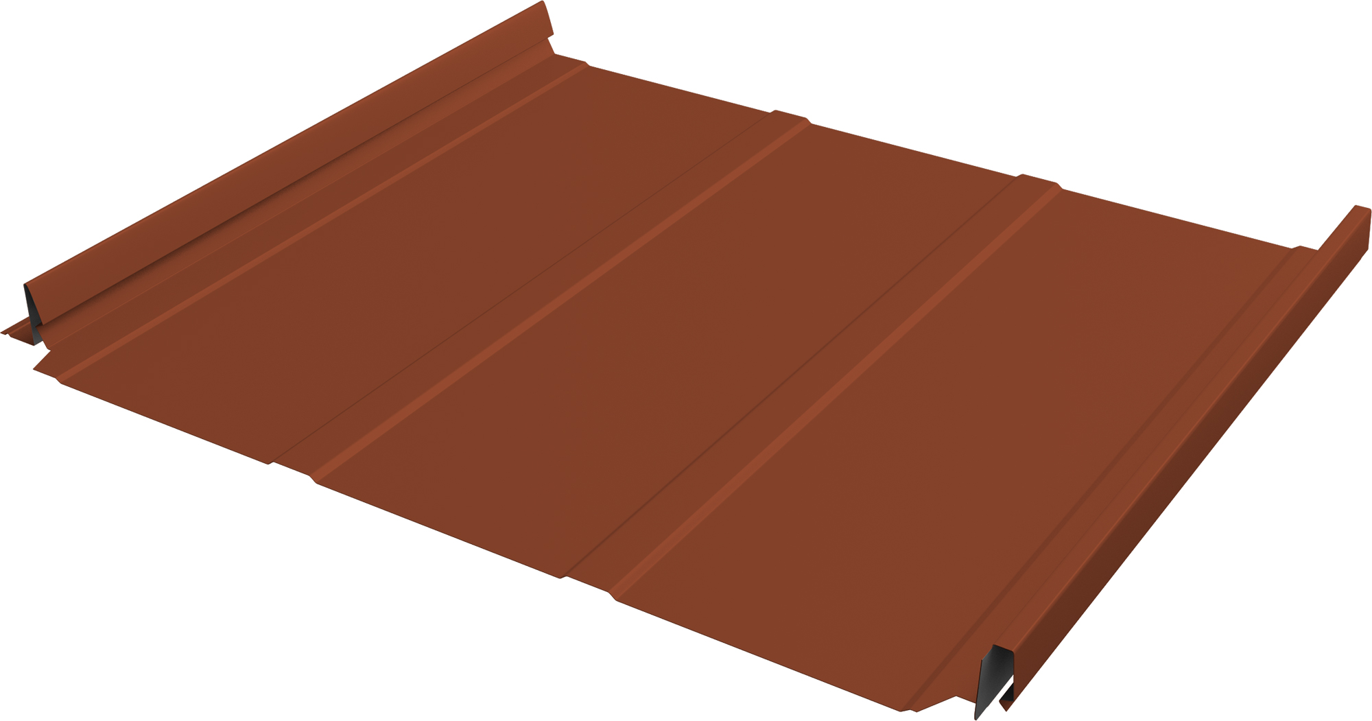 Кликфальц Про Line Grand Line 0,5 Сатин с пленкой на замках RAL 8004 терракота