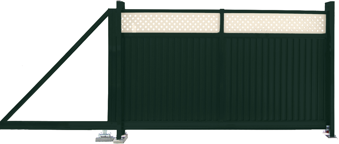 Ворота откатные Estet Plus 2,0х3,5 RAL 6005/1013