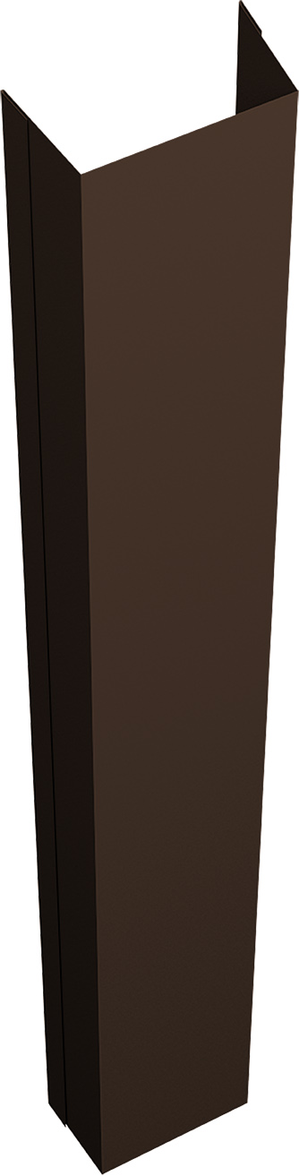 Крепежная планка нижняя для забора жалюзи Техас Grand Line 0,45 Drap TwinColor RAL 8017 шоколад (2,5м)